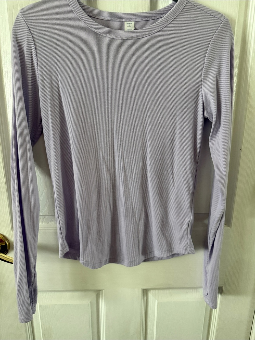 Old Navy Light Lavender Long Sleeve Ribbed Tee